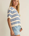 Lake Blue Prado Stripe Sweater Tee