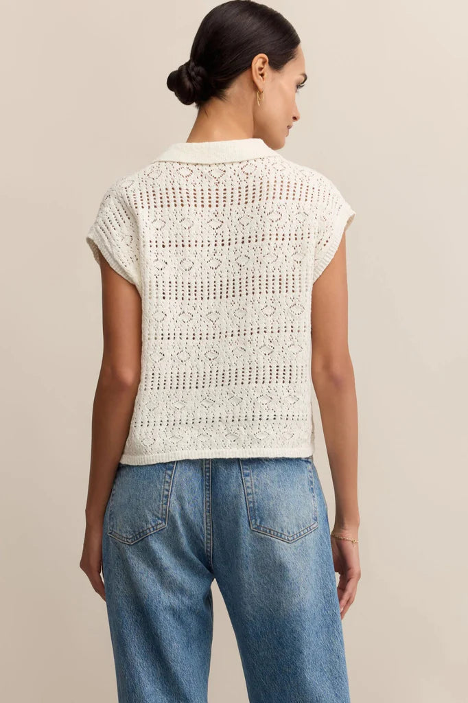 White Kinsley Sweater Top