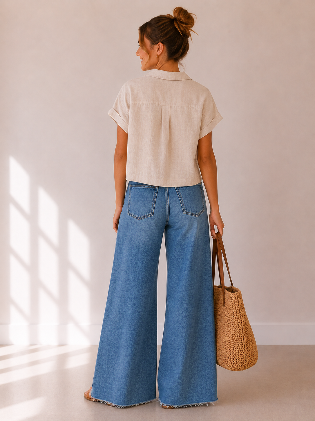 Right On Far Out W/ Contrast Wide Leg