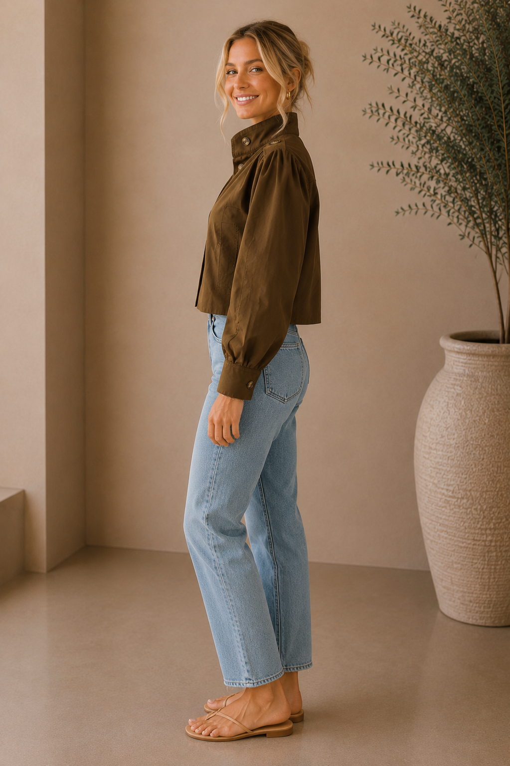 Dark Brown Jules Bomber Jacket