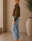 Dark Brown Jules Bomber Jacket