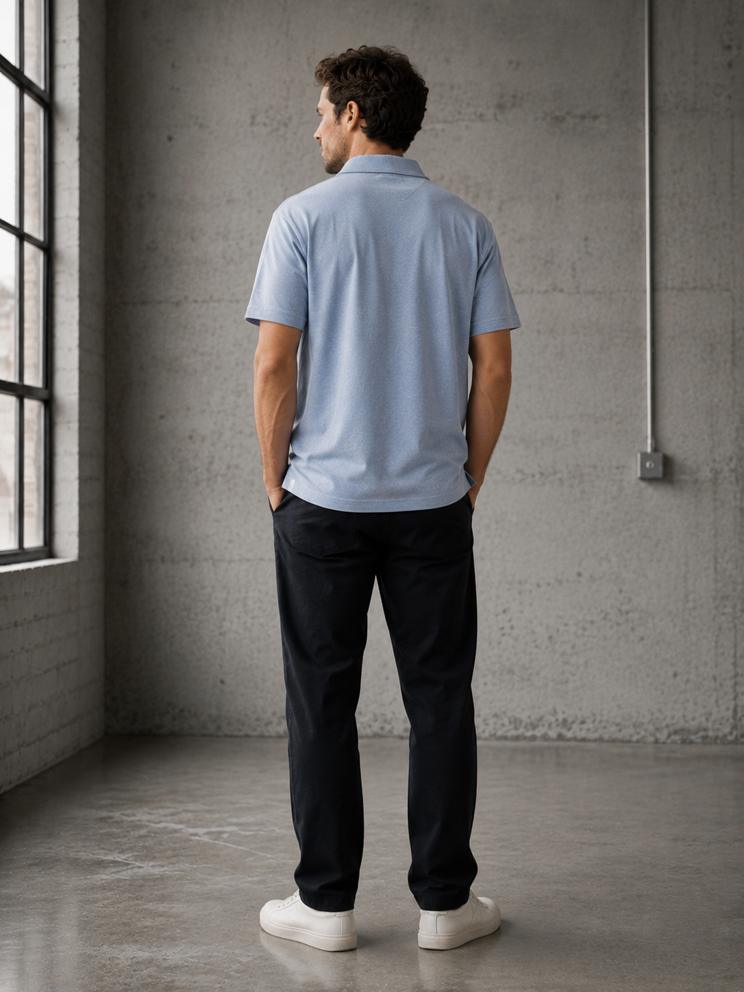 Soft Chambray Hemp Resort Polo