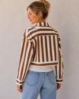 Desert Taupe Happy Stripe Jacket