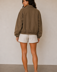 Olive Green Birdie Washed Jacket