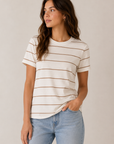 Ivory Light Brown Asher Tee