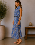 Navy Floral Sevyn Blouse