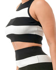 Black & White Stasia Crop Top