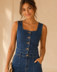 Cornflower Blue Denim Vest
