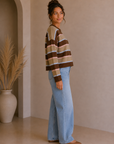 Dune Stripe Carlyle Everyday Crew Neck Sweater