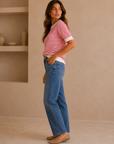 Vanilla Ice Pink Radish Norine Stripe Top