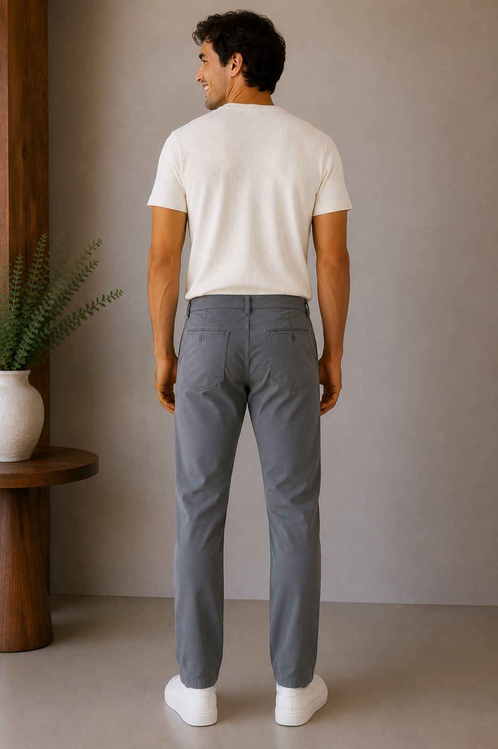 Charcoal Meta Athletic Slim Fit Pant