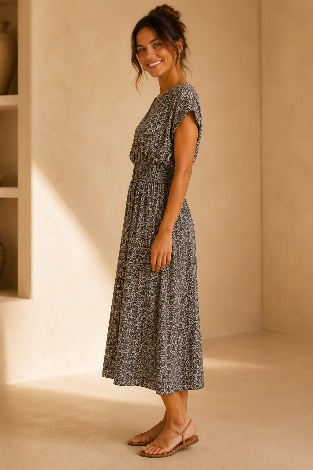 Eclipse Sanna Iris Floral Midi Dress
