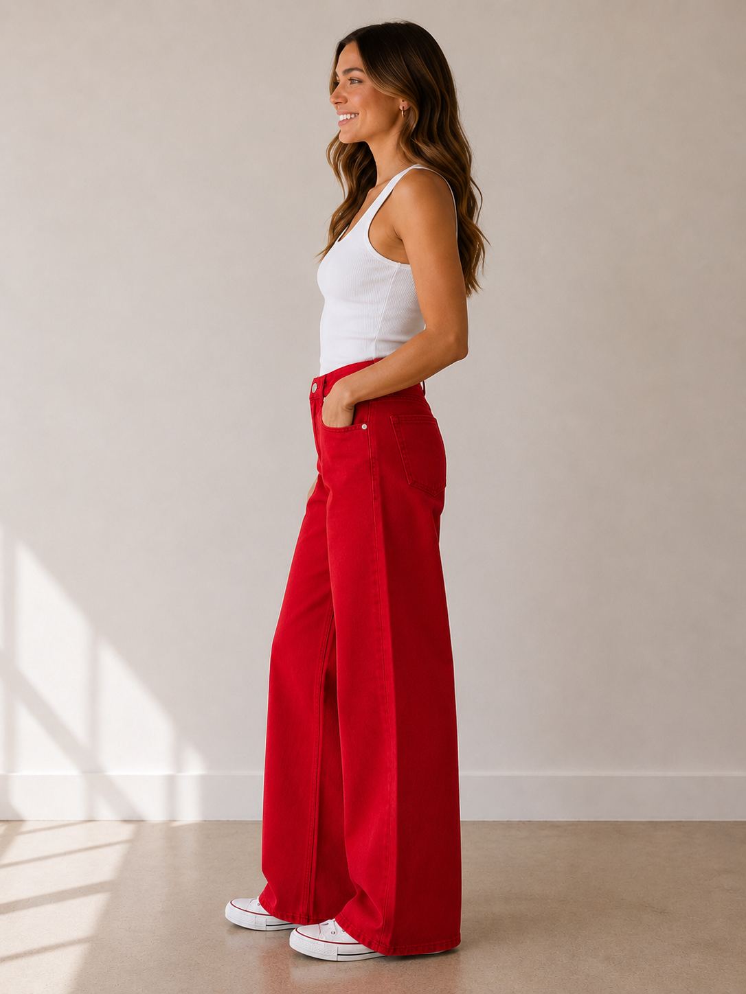 Tomato Meg High Rise Fab Ab Wide Leg