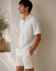 White Blue Block Carson Shirt