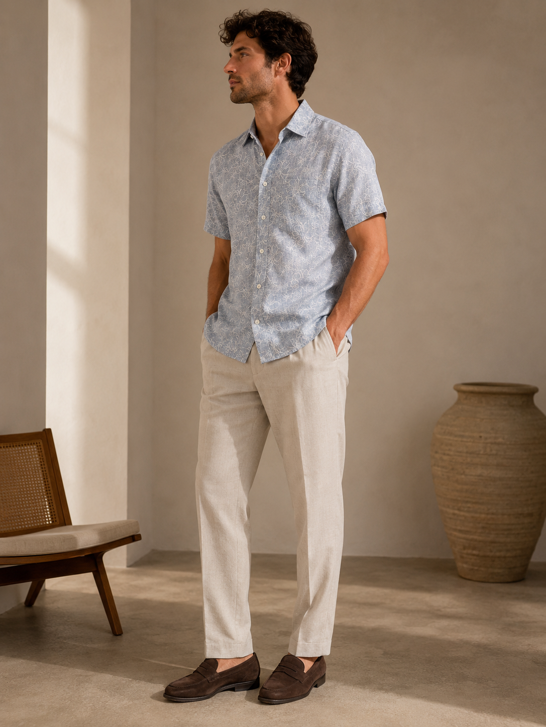 Light Blue Fontaine Short Sleeve Shirt