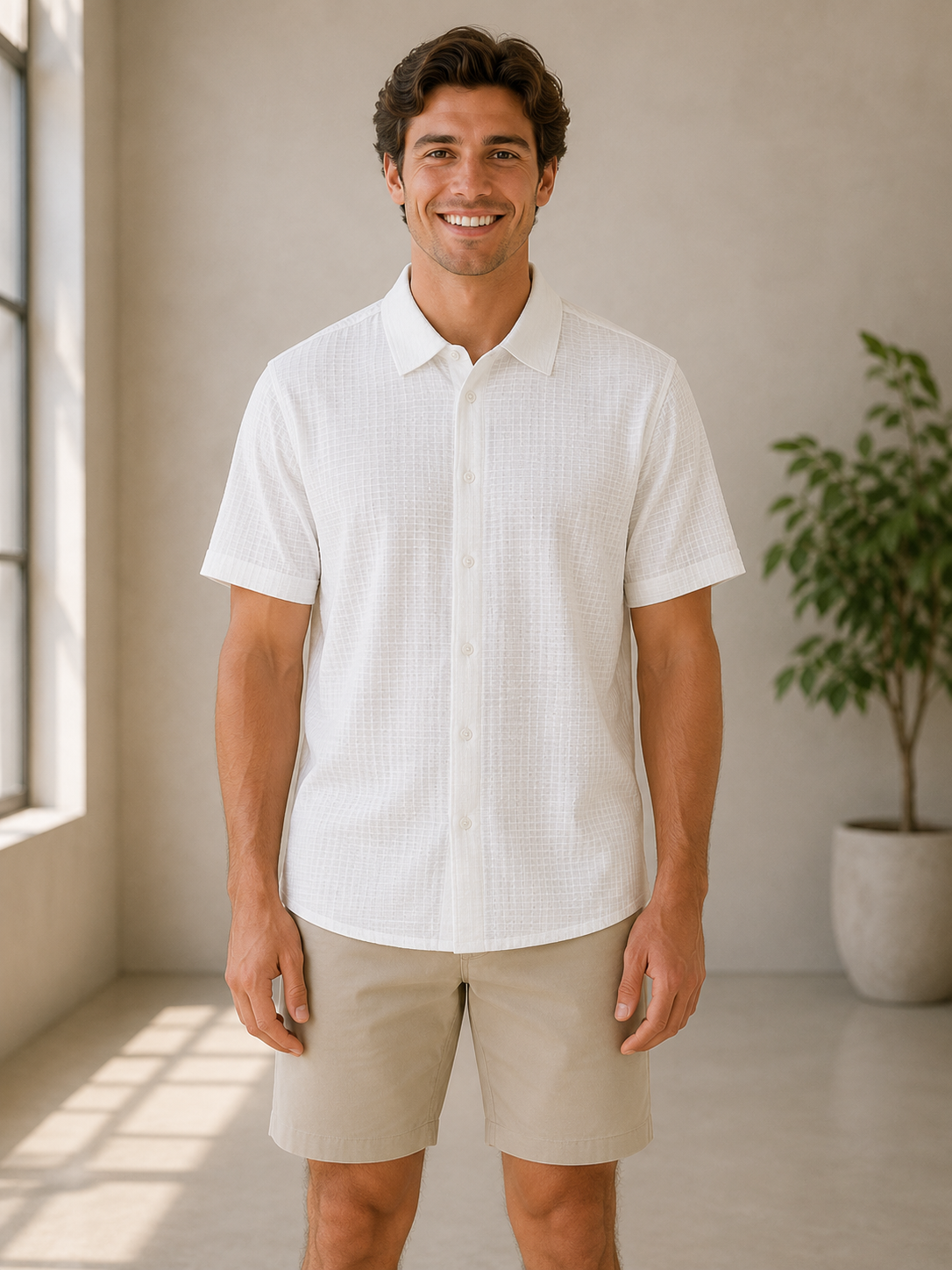 White Landry Short Sleeve Shirt