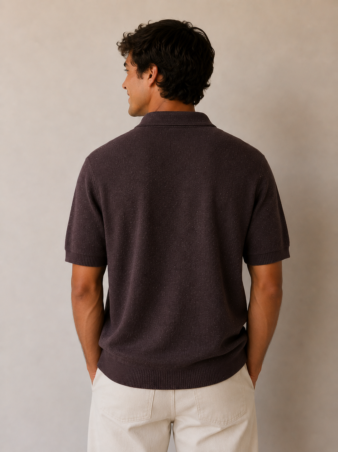 Bordeaux Donegal Cotton Hudson Polo