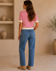 Vanilla Ice Pink Radish Norine Stripe Top