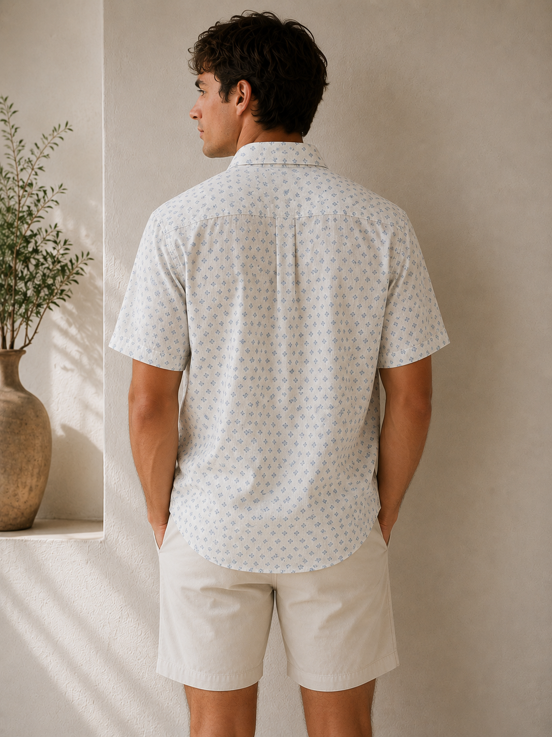 White Blue Block Carson Shirt