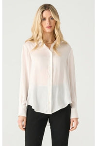 White Sheer Button Up