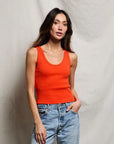Tomato Ribbed Tank
