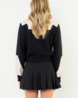 Black & Cream Alisha Knit Cardigan