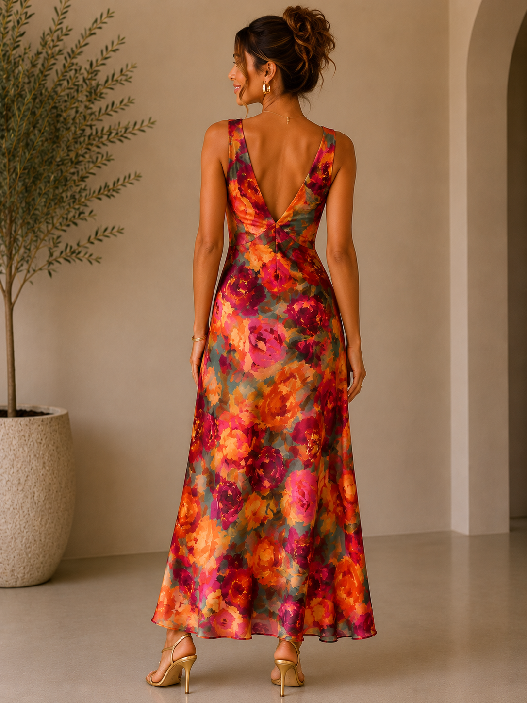 Parisian Floral Alicia Midi Dress