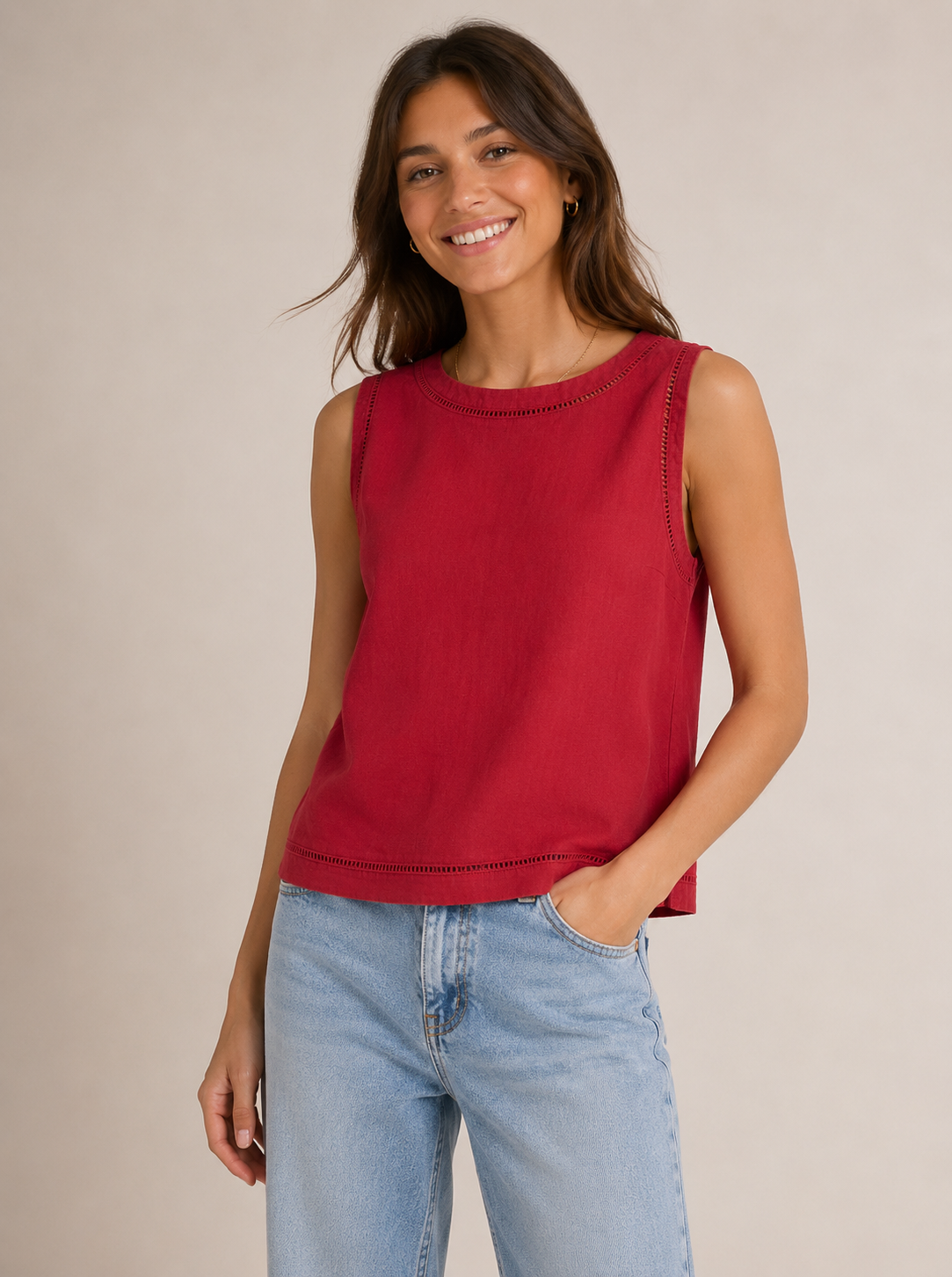 Tomato Joanne Sleeveless Crop Top