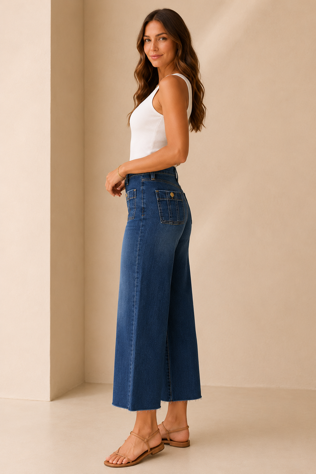 Resolution Meg Patch Pocket High Rise Denim