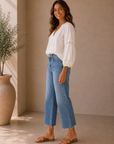 Victorious High Rise Crop Wide Leg Jean