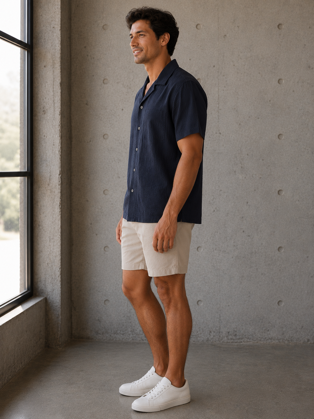 Navy Sutherland Camp Shirt