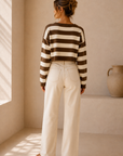 Brown Striped Bella Sweater