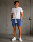 Cornflower Blue Saturday Beach Short 6"