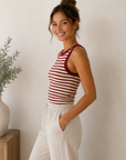 Sand & Red Ellen Tank