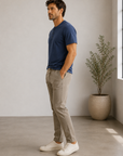 Vintage Indigo Hemp Cotton Henley