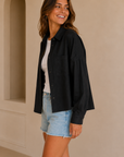 Black Emerson Shirt Jacket