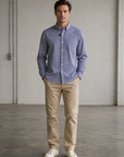 Cobalt Crew Gingham Leeward No Tuck LS Dress Shirt