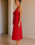 Red Archer Midi Dress