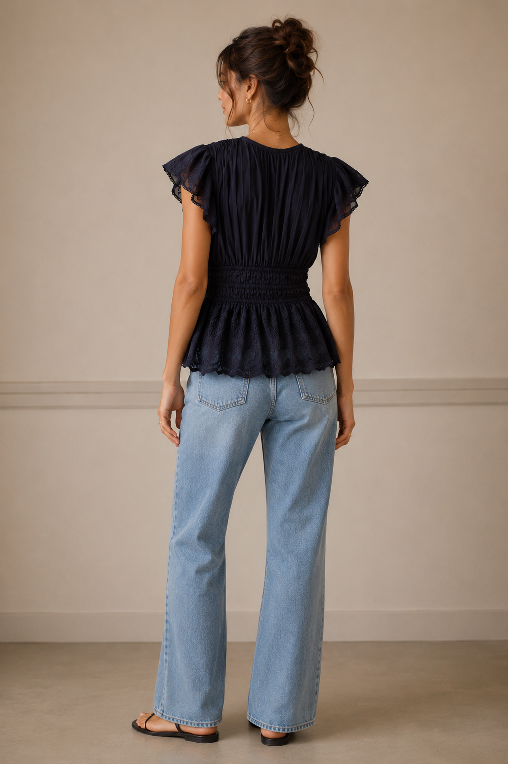 Navy Charlotte Blouse