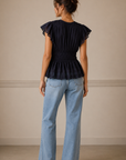 Navy Charlotte Blouse