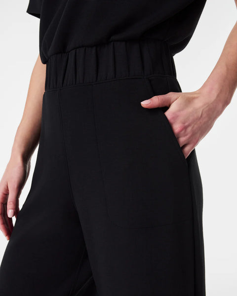 SPANX® Very Black Air Essentials Crop Wide Leg Jumpsuit