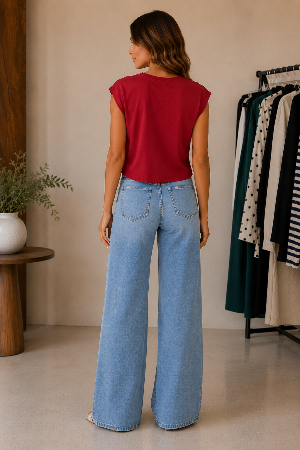 Red Kathy Tie Top