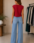 Red Kathy Tie Top