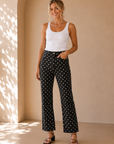 Polka Dot Tonal Crop Flare
