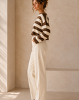 Brown Striped Bella Sweater
