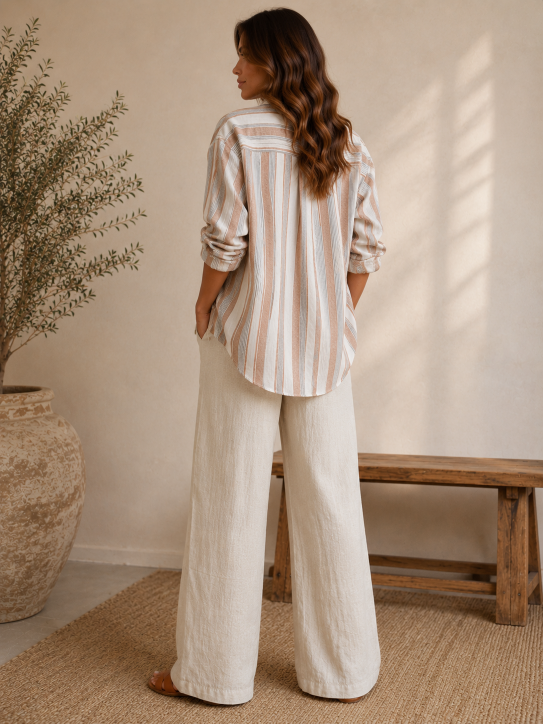 Island Coconut The Perfect Striped Button Up