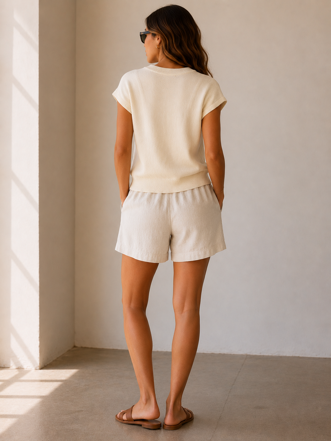 Ivory Lisa Crew Neck Top - 2107ETC