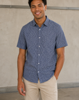 Cobalt Retro Boomerang Halyard SS Dress Shirt