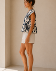 Cream Leaf Top
