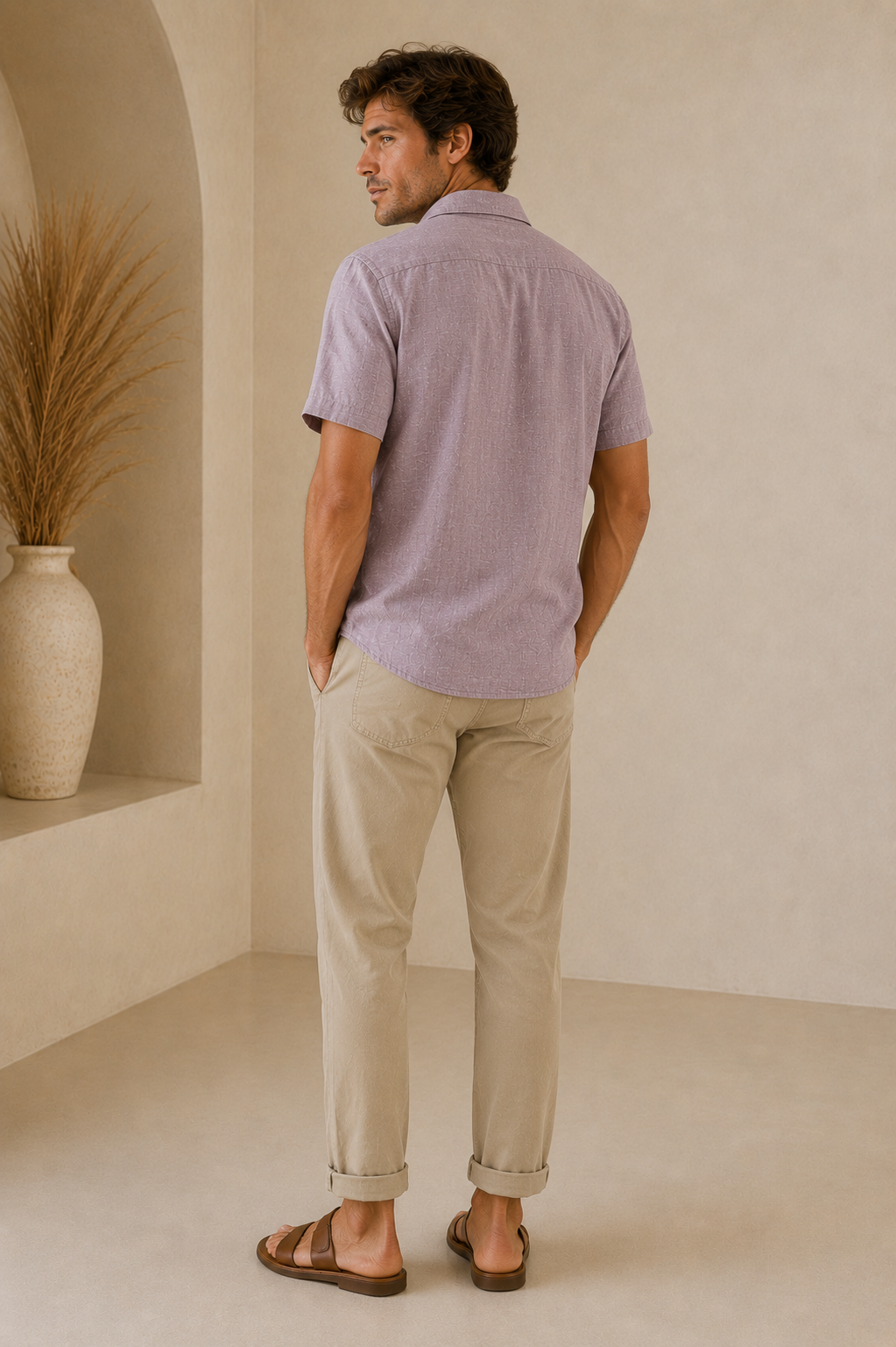 Lavender Classic Stretch Selvage Shirt